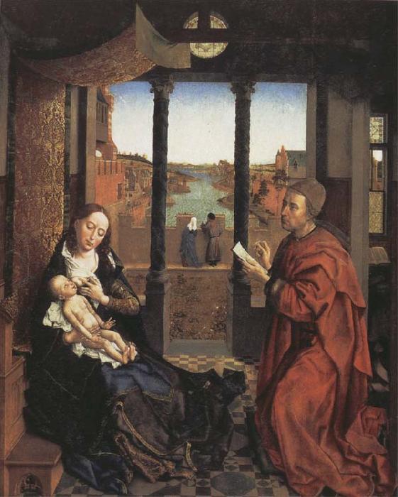 Roger Van Der Weyden Saint Luke Drawing the Virgin and Child Sweden oil painting art